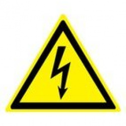 Опасность поражения электрическим током (Пленка 100 x 100)