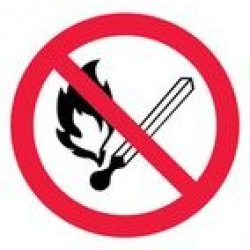 Запрещается пользоваться открытым огнем и курить (Пленка 200 x 200)