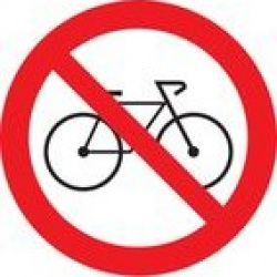 Вход с велосипедами запрещен (Пленка 200 x 200)