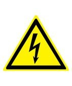 Опасность поражения электрическим током (Пленка 100 x 100) фото 1