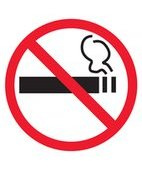 Дополнительный знак о запрете курения (Пленка 100 x 100) фото 1